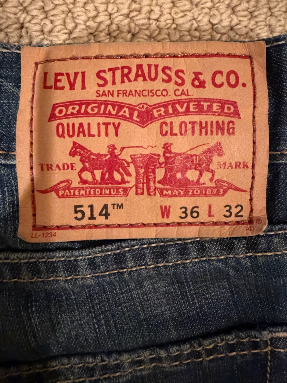 Levi's 514 Slim Straight Men's Jeans in Dark Blue 36x32